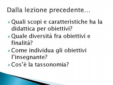 Quali scopi e caratteristiche ha la didattica per obiettivi?