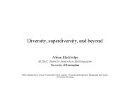 Diversity, superdiversity, and beyond