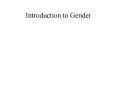 Introduction to Gender PowerPoint PPT Presentation