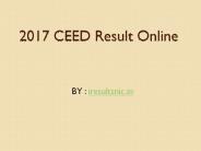 2017 CEED Result Online