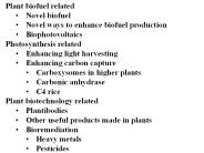 Plant biofuel related