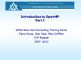 Introduction to OpenMP Part I PowerPoint PPT Presentation