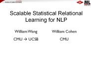 Scalable Statistical Relational Learning for NLP