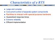 Characteristics of a RTS