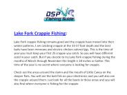 Lake Fork Crappie Fishing