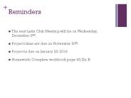 Reminders