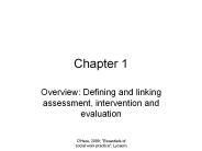 Overview: Defining and linking assessment, intervention and evaluation