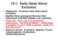 10.1: Early Ideas About Evolution PowerPoint PPT Presentation