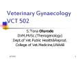 Veterinary Gynaecology VCT 502 PowerPoint PPT Presentation