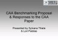 CAA Benchmarking Proposal PowerPoint PPT Presentation