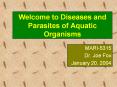 Welcome%20to%20Diseases%20and%20Parasites%20of%20Aquatic%20Organisms PowerPoint PPT Presentation