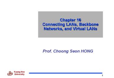 Prof. Choong Seon HONG