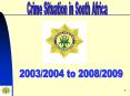 Crime Situation in South Africa PowerPoint PPT Presentation