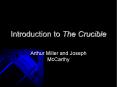 Introduction to The Crucible PowerPoint PPT Presentation