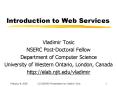 Introduction to Web Services PowerPoint PPT Presentation