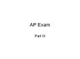 AP Exam PowerPoint PPT Presentation
