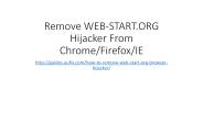 Remove WEB-START.org Hijacker From ChromeFirefoxIE