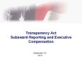 Transparency Act Subaward Reporting and Executive Compensation PowerPoint PPT Presentation