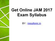 Download IIT JAM exam syllabus
