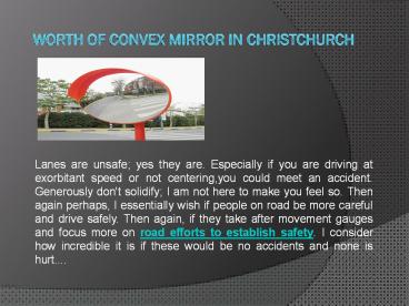 Worth of convex mirror in christchurch