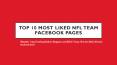 Top 10 Most Liked NFL Team Facebook Pages PowerPoint PPT Presentation