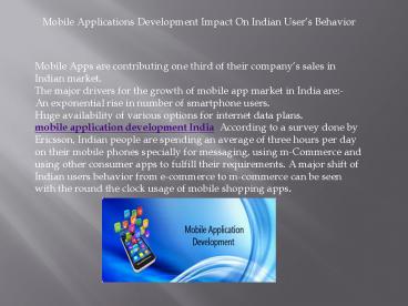 mobile application development India