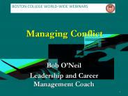 Managing Conflict
