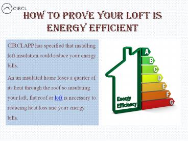 CIRCLAPP - How to Prove Your Loft is Energy Efficient presentation ...