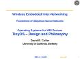 Wireless Embedded Inter-Networking  Foundations of Ubiquitous Sensor Networks  Operating Systems for WEI Devices TinyOS  PowerPoint PPT Presentation