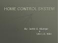 HOME CONTROL SYSTEM PowerPoint PPT Presentation
