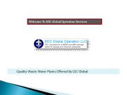 Containerized Wastewater Plants