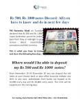 Effect on Stock Market As Rs 500 and Rs 1000 Notes get Scrapped-TradeIndia Research PowerPoint PPT Presentation