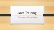 Java Training | Core Java and Advanced Java (1)
