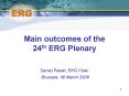 Main outcomes of the 24th ERG Plenary PowerPoint PPT Presentation