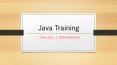 Java Training | Core Java and Advanced Java (2) PowerPoint PPT Presentation