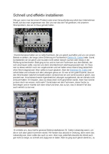 Schnell und effektiv installieren