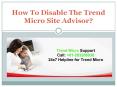 How To Disable The Trend Micro Site Advisor? PowerPoint PPT Presentation