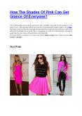How The Shades Of Pink Can Get Glance Of Everyone? PowerPoint PPT Presentation