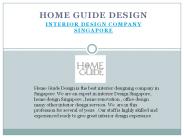 Interior Design  Comapny Singapore | Home Guide Design