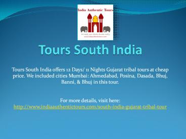 Tours south India