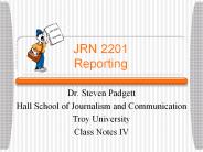 JRN 2201 Reporting