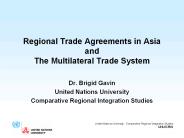 United Nations University - Comparative Regional Integration Studies