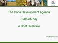 The Doha Development Agenda State-of-Play A Brief Overview PowerPoint PPT Presentation