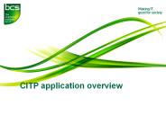 CITP application overview