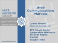 Arab Communications Markets PowerPoint PPT Presentation
