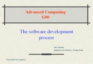 The software development process