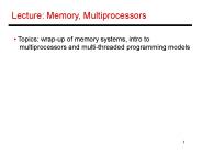 Lecture: Memory, Multiprocessors
