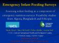 Emergency Infant Feeding Surveys Assessing infant feeding as a component of emergency nutrition surveys: Feasibility studies from Algeria, Bangladesh and Ethiopia PowerPoint PPT Presentation