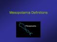 Mesopotamia Definitions PowerPoint PPT Presentation