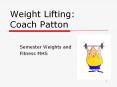 Weight Lifting: Coach Patton PowerPoint PPT Presentation